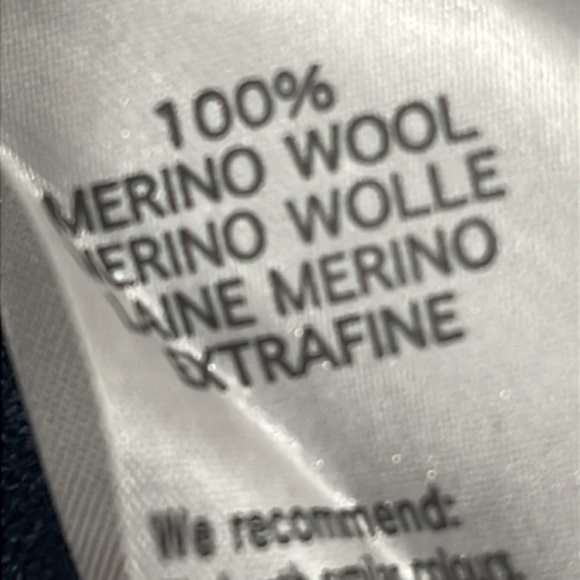 Sand Merino Wool Vneck Blue Sweater in Size CL - Picture 11 of 12